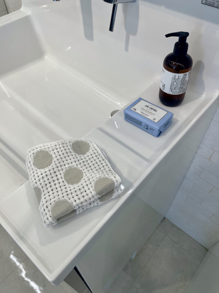 2WAYカウンターで濡らしたくないものは分けておくことができます。